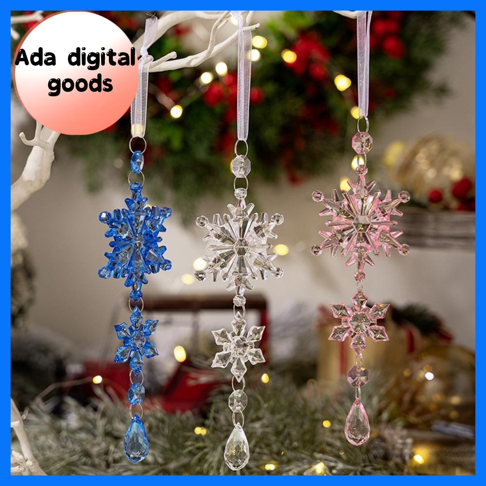 ADG Sáng Tạo Đồ trang trí Cây giáng sinh Acrylic Bông tuyết Trang trí Giáng sinh  Đồ trang trí treo  dây chuyền quà tặng giáng sinh