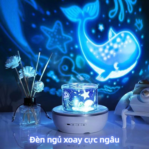 [Ưu Đãi Siêu Đặc Biệt] Đèn Ngủ LED Giá Rẻ Bầu Trời Đầy Sao Cổ Tích Đại Dương Đèn Trang Trí Sinh Nhật Xoay Tự Động