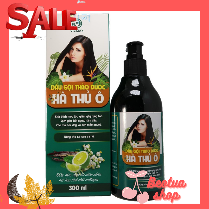 DẦU GỘI THẢO DƯỢC HÀ THỦ Ô - Dầu Gội Thảo Dược Hà Thủ Ô 300ml kích thích mọc tóc, giảm rụng tóc Dầu gội thảo dược Hà thủ ô dầu gội thảo dược Hà thủ ô bồ kết xả chanh Giúp Đen Tóc Ngăn Rụng Tóc