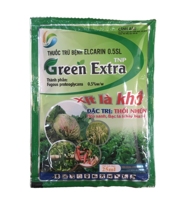 Chế phẩm sinh học trừ bệnh thối nhũn Green Extra - Xịt là khô giúp kháng và trừ bệnh Thán thư - Héo xanh - Cháy lá | Vạn Tín Store