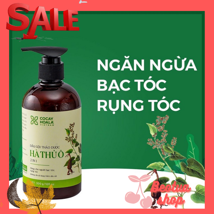 Dầu Gội Thảo Dược Hà Thủ Ô Gội Xả 2in1, 800ml, Giảm Rụng Tóc, Giảm Bạc Tóc, Kích Thích Sắc Tố Mầm Tóc Làm Đen Tóc - Cocayhoala 800ml Dầu Gội Thảo Dược Hà Thủ Ô Gội Xả 2in1, 800ml, Giảm Rụng Tóc, Giảm Bạc Tóc